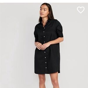 Old Navy Black Casual Button Down Shirt Dress Size 2x NWT